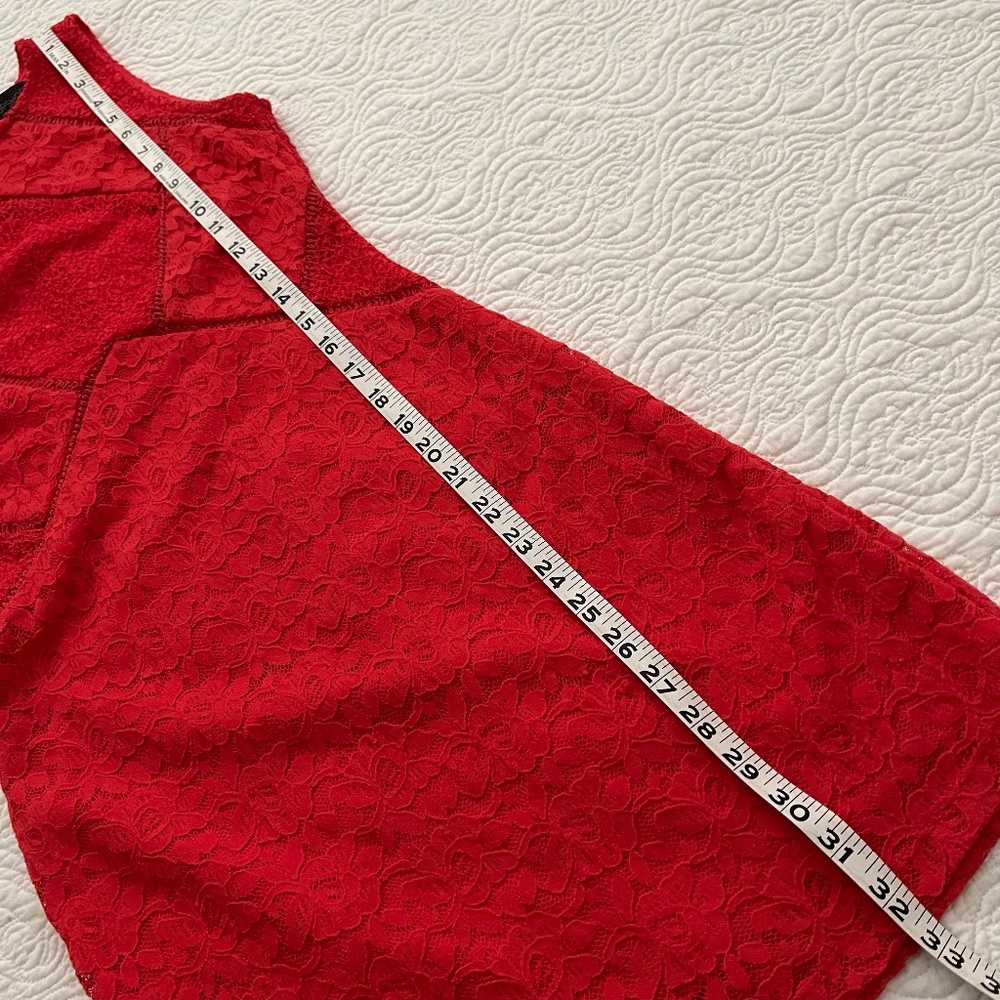 TOPSHOP Dress Red Lace Bodycon US 6 (Euro 38) - Picture 12 of 16